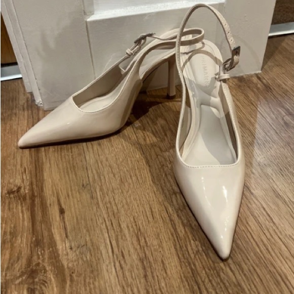 None Shoes - Chic Cream Slingback Heels